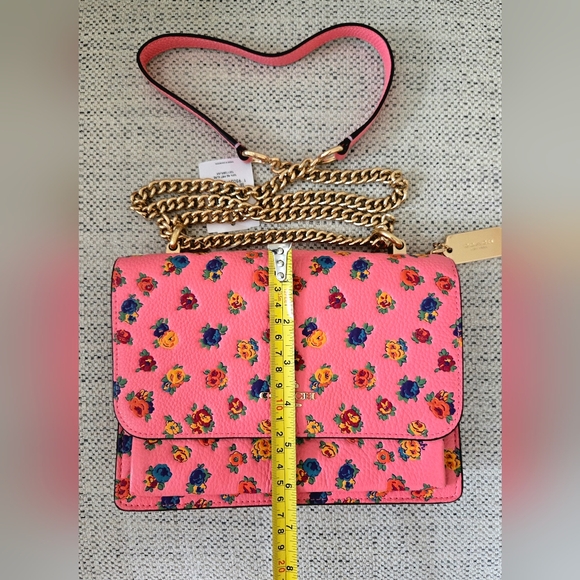 NWT COACH Leather Crossbody Pink Lemonade Floral Bag - Picture 14 of 16